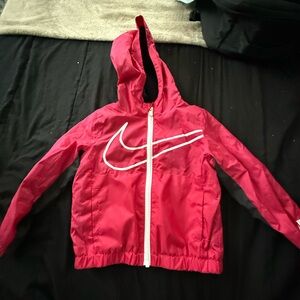 Nike Kids Red Hooded Raincoat